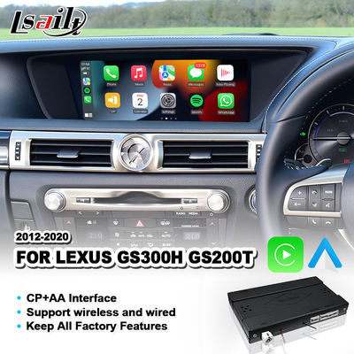 واجهة لعب السيارات الآلية اللاسلكية للليكسوس GS300h GS200t GS350 GS450h GSF GS L10 2016-2020