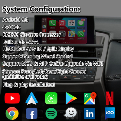واجهة الفيديو الوسائط المتعددة الروبوتية لليكسوس NX300h NX200t NX F-Sport التحكم لوحة اللمس 2014-2017