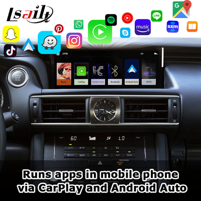 واجهة Apple CarPlay من دبوس إلى دبوس لليكسوس IS IS250 IS350 IS300 IS200t 2013-2021 Android Auto Decoder، Mirror Link