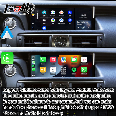 واجهة Apple CarPlay من دبوس إلى دبوس لليكسوس IS IS250 IS350 IS300 IS200t 2013-2021 Android Auto Decoder، Mirror Link