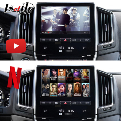 واجهة الفيديو الوسائط المتعددة CarPlay Android مع YouTube و NetFlix و YouTube و Google Map لـ Land Cruiser LC200