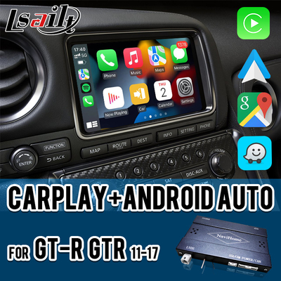 واجهة CarPlay اللاسلكية لـ GT-R GTR R35 2011-2017 متضمنة أندرويد أوتو ، نظام تحديد المواقع GPS ، كاميرا عكسية