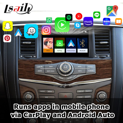 واجهة CarPlay من دبوس إلى دبوس لـ Nissan Patrol Y62 ، Pathfinder ، Armada بما في ذلك Android Auto ، Google Map ، Waze