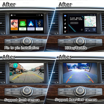 واجهة CarPlay من دبوس إلى دبوس لـ Nissan Patrol Y62 ، Pathfinder ، Armada بما في ذلك Android Auto ، Google Map ، Waze