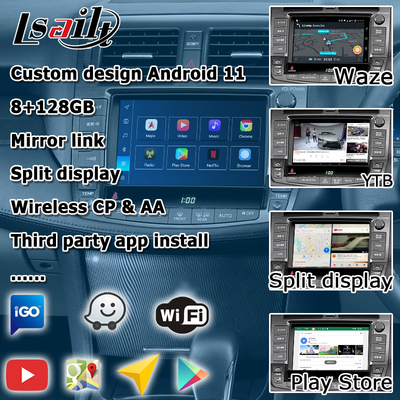 تويوتا كراون GRS204 URS206 UZS207 S200 أندرويد لاسلكي Carplay أندرويد أوتو 8+128GB تعمل بواسطة كوالكوم