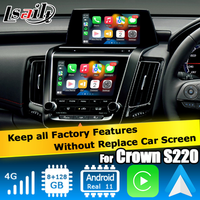 تويوتا كراون S220 اندرويد الوسائط المتعددة carplay اللاسلكي اندرويد أوتو يعمل بواسطة كوالكوم 8+128GB