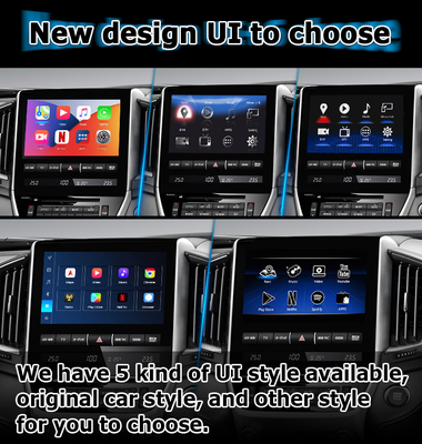 تويوتا لاند كروزر LC200 واجهة فيديو أندرويد 8+128GB تعمل بواسطة كوالكوم مع carplay أندرويد أوتو