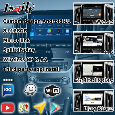 تويوتا لاند كروزر LC200 واجهة فيديو أندرويد 8+128GB تعمل بواسطة كوالكوم مع carplay أندرويد أوتو