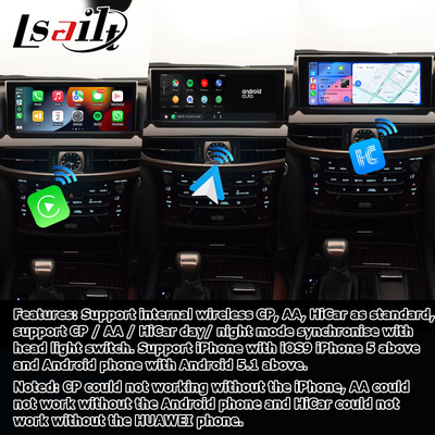 ليكسوس LX570 LX450d واجهة فيديو أندرويد دعم carplay أندرويد أوتو كوالكوم 8+128GB أندرويد 11