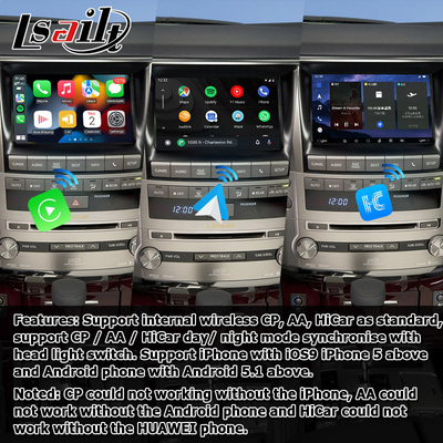 ليكسوس LX570 2013-2015 واجهة فيديو أندرويد قاعدة على كوالكوم 8+128GB أندرويد 11