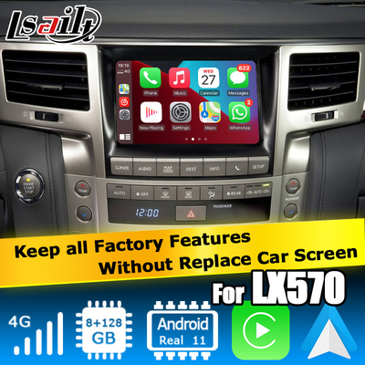 ليكسوس LX570 2013-2015 واجهة فيديو أندرويد قاعدة على كوالكوم 8+128GB أندرويد 11