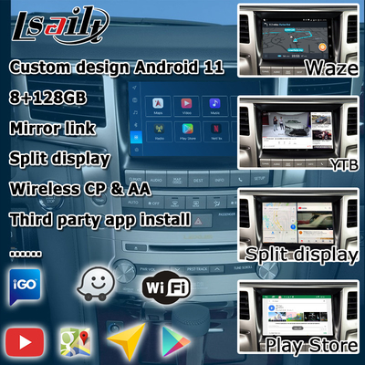 ليكسوس LX570 2013-2015 واجهة فيديو أندرويد قاعدة على كوالكوم 8+128GB أندرويد 11