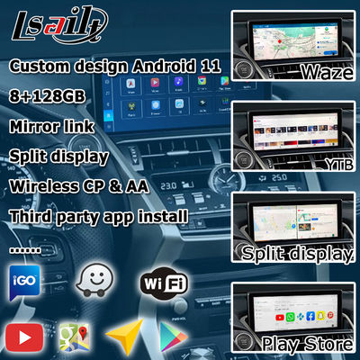 واجهة فيديو Android CarPlay لسيارة لكزس NX300 NX300h NX200t بنظام Android 13 الأساسي من Qualcomm، ذاكرة 8+128 جيجابايت