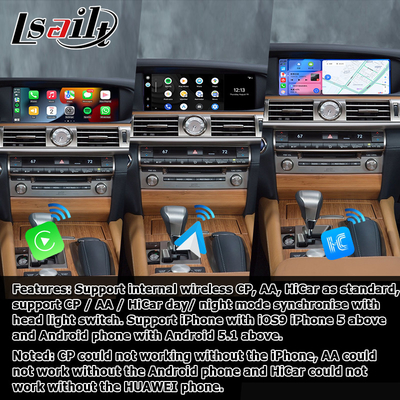 ليكسوس LS460L LS600hL أندرويد 11 carplay واجهة الفيديو القاعدة على كوالكوم 8+128GB