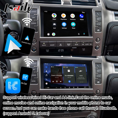 8+128GB Android 11 واجهة فيديو ليكسوس لـ GX460 2014-2021 بما في ذلك CarPlay اللاسلكي ، Android Auto