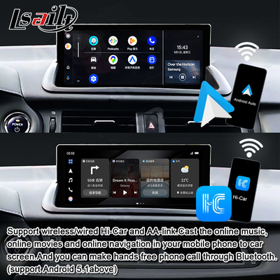 واجهة الفيديو للكسوس لسي تي 200h 2017-2021 GX LX ES LS...شملت CarPlay، Android Auto، Spotify