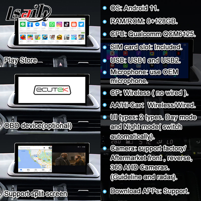 واجهة الفيديو للكسوس لسي تي 200h 2017-2021 GX LX ES LS...شملت CarPlay، Android Auto، Spotify