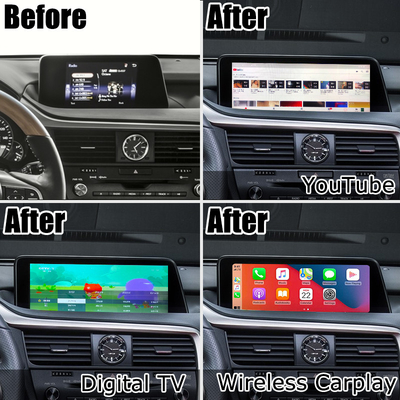 أندرويد 8+128GB Lsailt ليكسوس أندرويد carplay أندرويد أوتو شاشة لRX350 RX450h RX300 2.0Ghz معالج