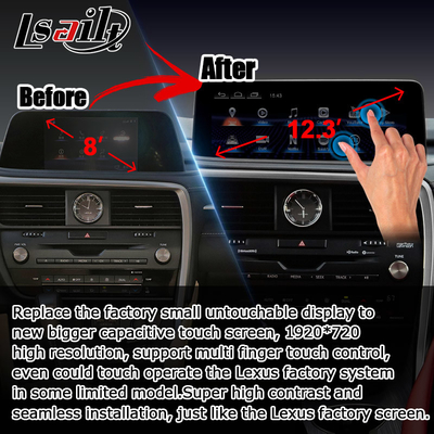 HD 12.3 بوصة ترقية شاشة أندرويد لليكسوس RX350 RX450h Lsailt Android Auto Carplay