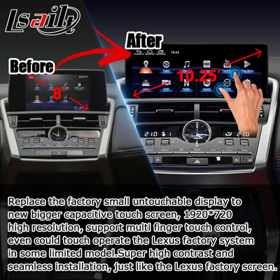 NX300 NX300h ليكسوس أندرويد شاشة كبيرة 10.25 بوصة أندرويد Carplay ترقية