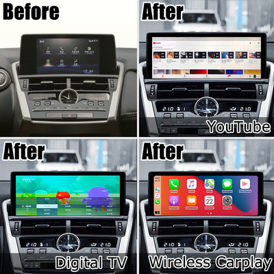 NX300 NX300h ليكسوس أندرويد شاشة كبيرة 10.25 بوصة أندرويد Carplay ترقية