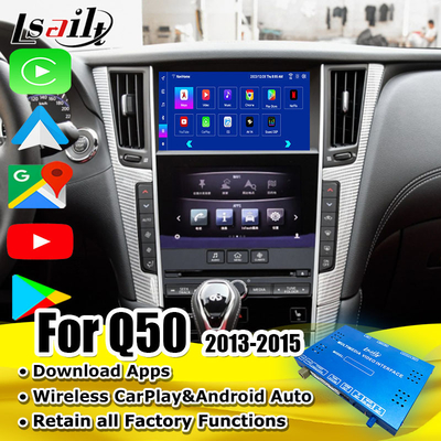 Android 11 وحدة المعلومات والترفيه الذكية لإنفينيتي Q50 2013-2015 أنظمة دمج الوسائط المتعددة في السيارة، CarPlay Box