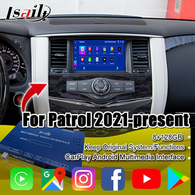 واجهة الوسائط المتعددة لنيسان 2020-2023 خريطة جوجل، كاربلاي، مربع الملاحة، يوتيوب