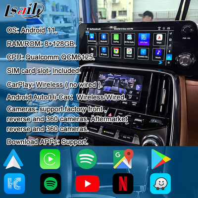واجهة الفيديو لليكسوس LX600 LX500d RX ES NX 2021- دعم YouTube و NetFlix و CarPlay اللاسلكي