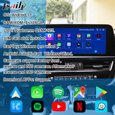 8+128GB Android Infotainment Module لليكسوس ES 2022-2024 RX NX LX GX LS... مع YouTube، NetFlix، Google Play، Waze