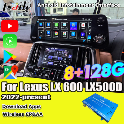 واجهة الفيديو لليكسوس LX600 LX500d RX ES NX 2021- دعم YouTube و NetFlix و CarPlay اللاسلكي