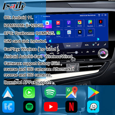 واجهة الفيديو لليكسوس لليكسوس NX260 NX350H LX RX ES واجهة المعلومات والترفيه بما في ذلك يوتيوب ، نتفليكس