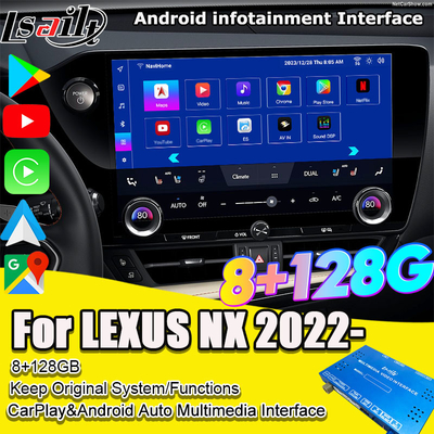 واجهة الفيديو لليكسوس لليكسوس NX260 NX350H LX RX ES واجهة المعلومات والترفيه بما في ذلك يوتيوب ، نتفليكس