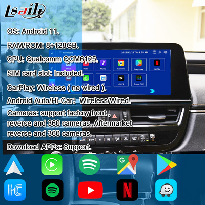 واجهة الفيديو المتعددة الوسائط الروبوتية لـ RX350h RX500H 2023-2024 NX LX GX ES تشمل NetFlix ، YouTube ، فتحة بطاقة SIM