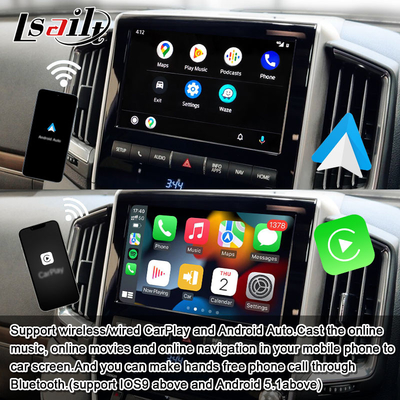 واجهة فيديو متعددة الوسائط لـ 8+128GB كوالكوم أندرويد لـ Land Cruiser 2013-2021 LC200 ، VX_R ، GX_R مع CarPlay اللاسلكي