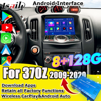 HDMI 8G واجهة الوسائط المتعددة الروبوتية مع CarPlay ، YouTube، Google Play، NetFlix لنيسان باترول 370Z كويست، الروبوت 13
