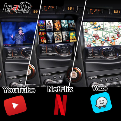HDMI 8G واجهة الوسائط المتعددة الروبوتية مع CarPlay ، YouTube، Google Play، NetFlix لنيسان باترول 370Z كويست، الروبوت 13