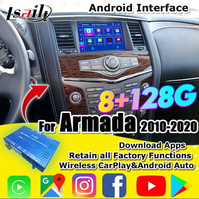 وحدة المعلومات الذكية لـ 8G لـ نيسان أرمادا الدورية دعم الشاشة المقيدة لرأس ، CarPlay اللاسلكي ، NetFlix