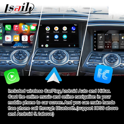 واجهة نيسان الوسائط المتعددة لـ 370GT ، Skyline ، Infiniti G37 ، Q40 ، Q60 دعم YouTube ، CarPlay ، شاشة دعم الرأس