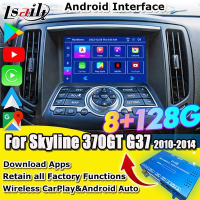 واجهة نيسان الوسائط المتعددة لـ 370GT ، Skyline ، Infiniti G37 ، Q40 ، Q60 دعم YouTube ، CarPlay ، شاشة دعم الرأس