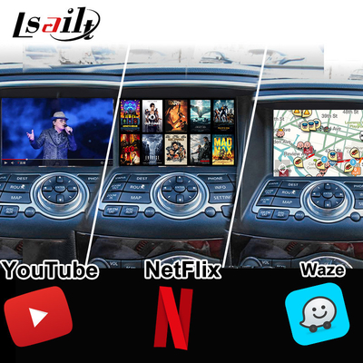 واجهة نيسان الوسائط المتعددة لـ 370GT ، Skyline ، Infiniti G37 ، Q40 ، Q60 دعم YouTube ، CarPlay ، شاشة دعم الرأس
