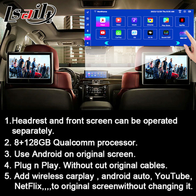 واجهة نيسان الوسائط المتعددة لـ 370GT ، Skyline ، Infiniti G37 ، Q40 ، Q60 دعم YouTube ، CarPlay ، شاشة دعم الرأس