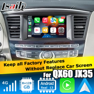 واجهة أندرويد 13 Carplay Box Yandex Navi لجهاز Infiniti QX60 / JX35 نظام كوالكوم 8+128