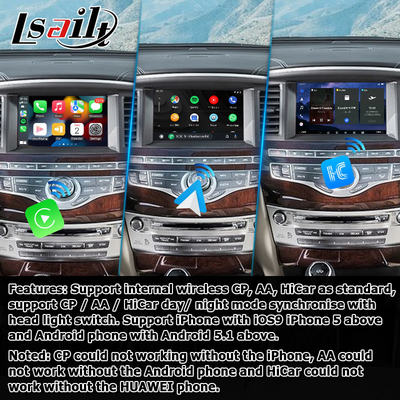 واجهة أندرويد 13 Carplay Box Yandex Navi لجهاز Infiniti QX60 / JX35 نظام كوالكوم 8+128