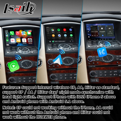 إنفينيتي QX50 / EX EX35 EX37 سيارة أندرويد 13 صندوق واجهة النظام مع Carplay أندرويد العرض التلقائي Lsailt