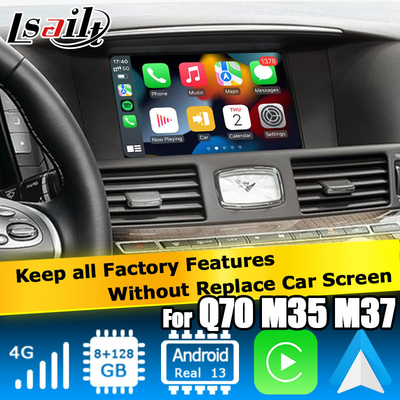 أندرويد 13 8+128 واجهة فيديو Carplay لشركة Infiniti Q70 / M35 M37 دعم Fuga Youtube