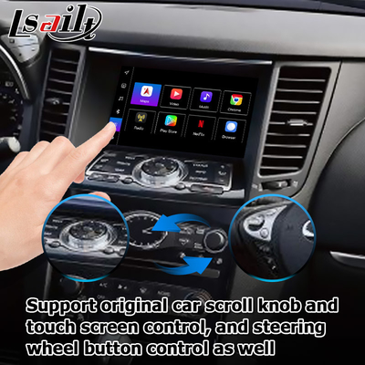 Android 13 توجيه واجهة الفيديو للسيارة دعم Waze / Youtube لشركة Infiniti QX70 / FX50 FX35 FX37