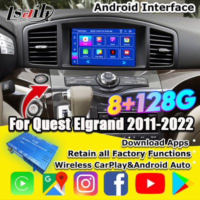 Lsailt Android 13 Smart Android Infotainment Module لشركة نيسان كويست 2011-2022 دعم CarPlay اللاسلكي ، NetFlix