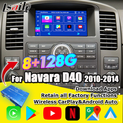 واجهة الترفيه الذكية لنيسان نافارا دي 40 ، باثفايندر آر 51 مع CarPlay اللاسلكي ، NetFlix