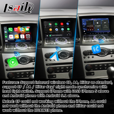 Infiniti G series Skyline G37 G25 G35 Q40 V36 واجهة فيديو Android 13 مع carplay android auto