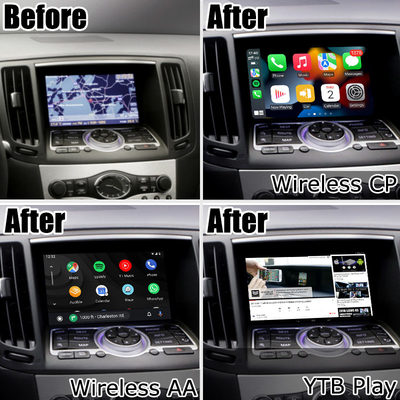 Infiniti G series Skyline G37 G25 G35 Q40 V36 واجهة فيديو Android 13 مع carplay android auto
